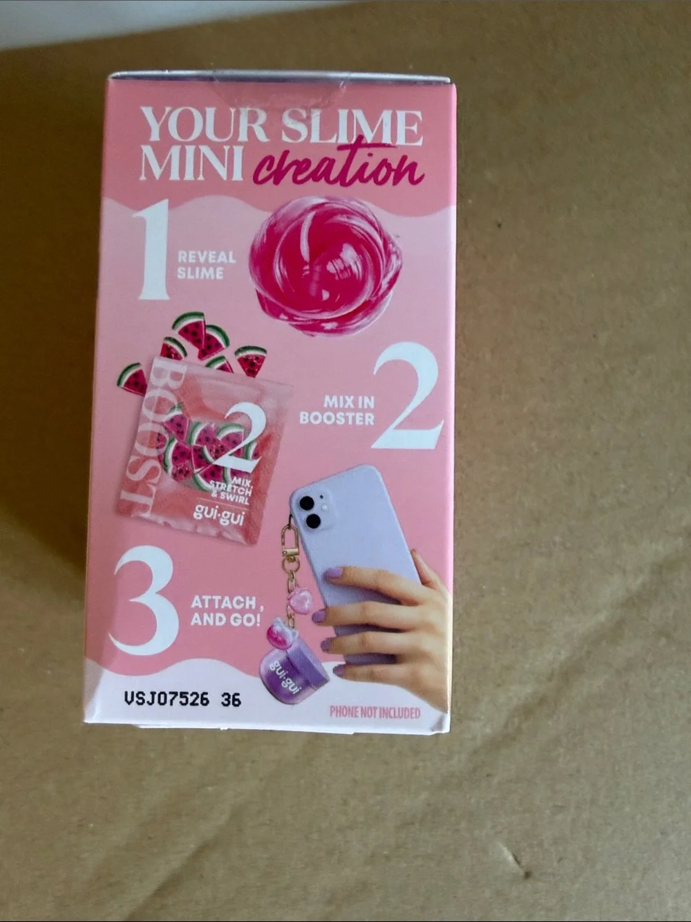 Mini  gui gui Clear Slime Kit - Pink & Purple